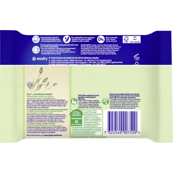 Feuchte Toilettentücher Sanft & Sensitiv Aloe Vera