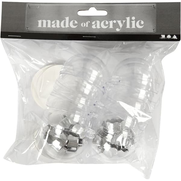 Deko-kule, dia. 5 cm, transparent, 10 stk./ 1 pk.
