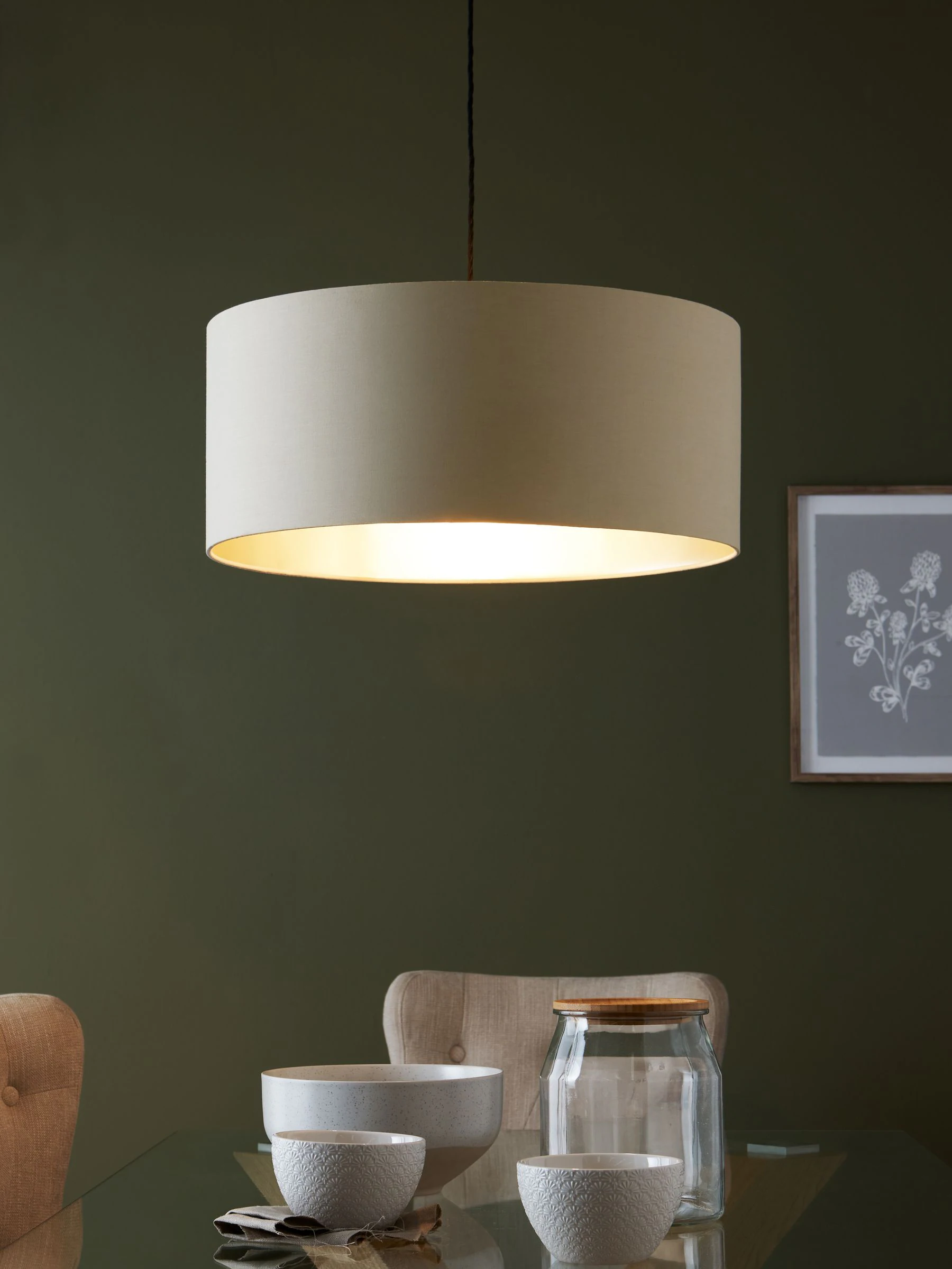 Rico plafondlamp met gemakkelijk te monteren kap