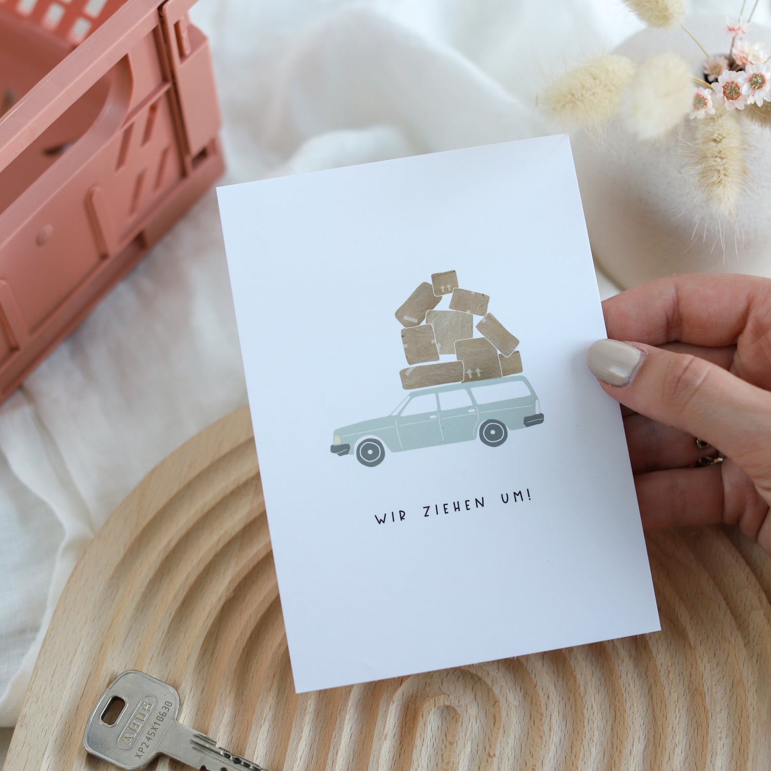Postkarte „Wir ziehen um