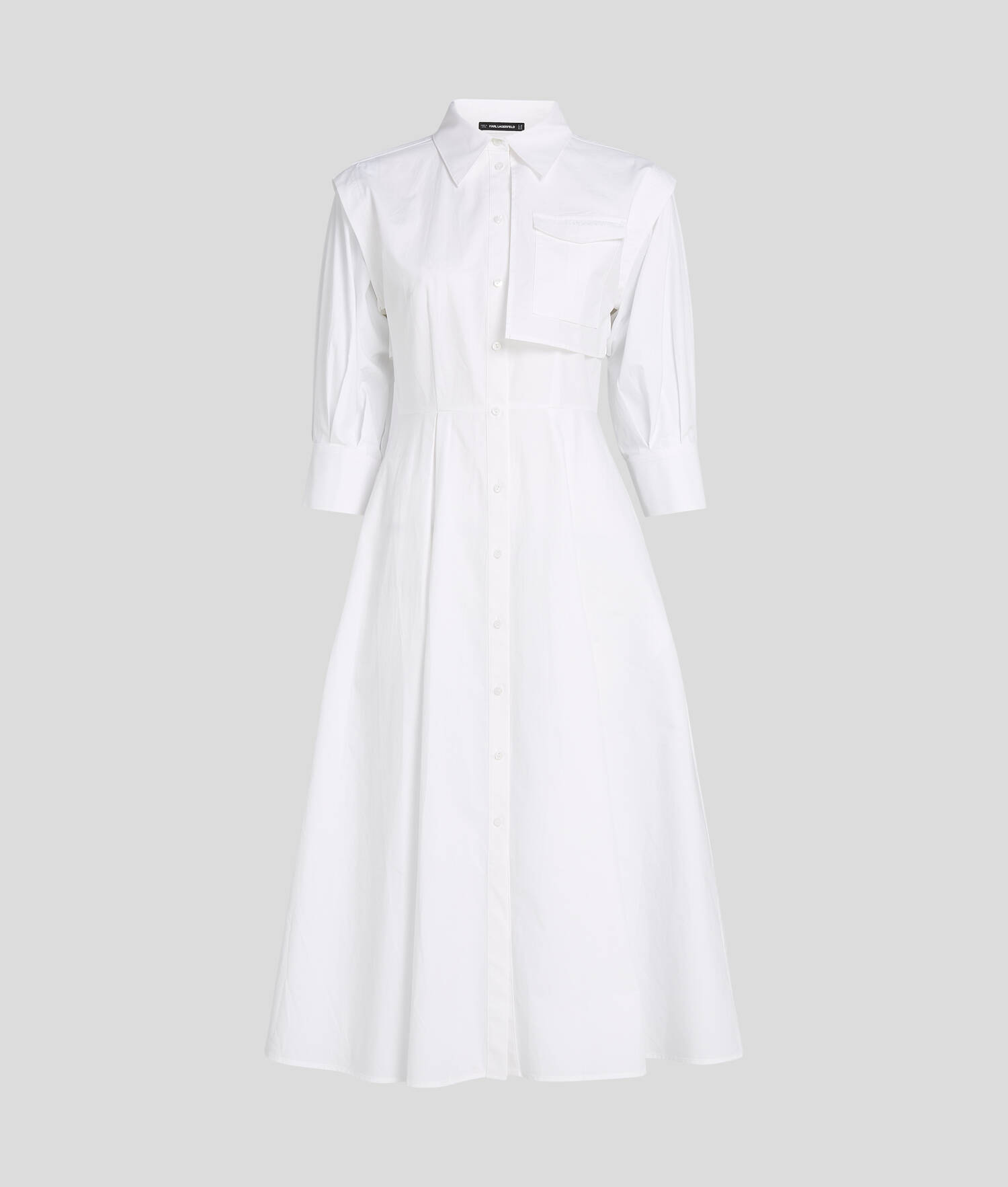 ROBE-CHEMISIER CARGO - Blanc