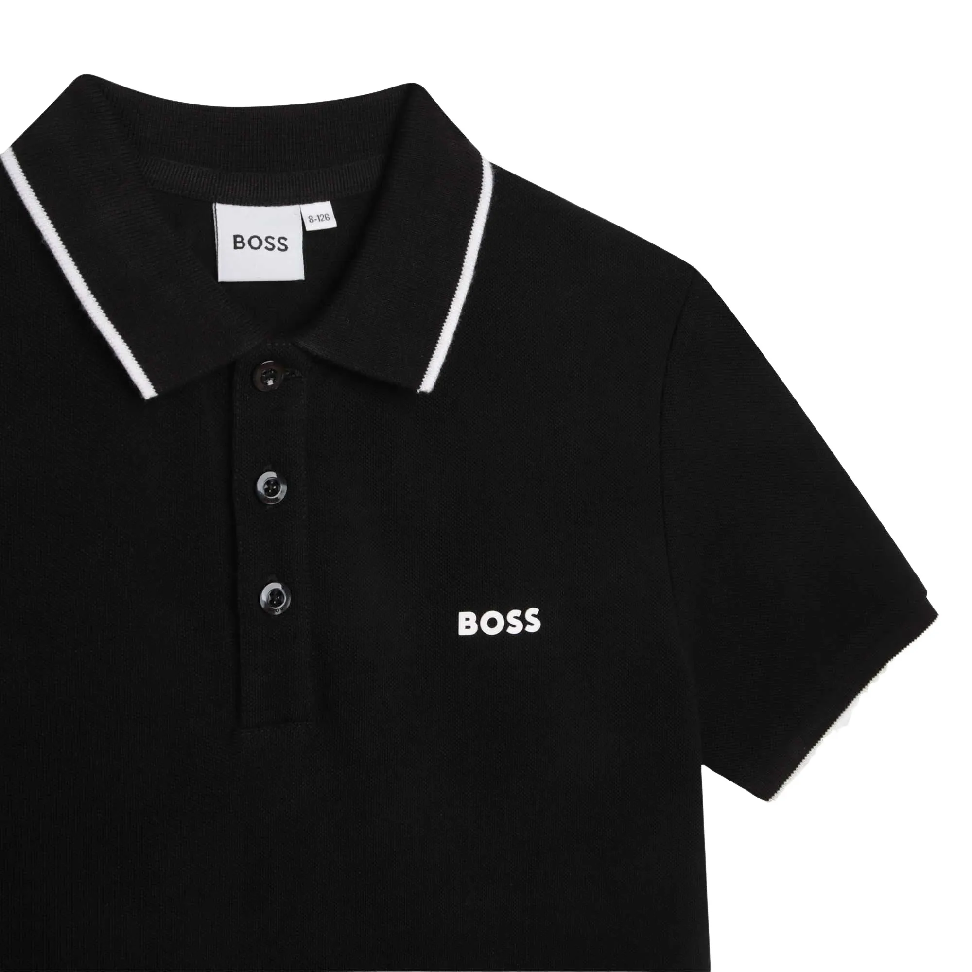 Hugo Boss Logo Polo Kids Zwart