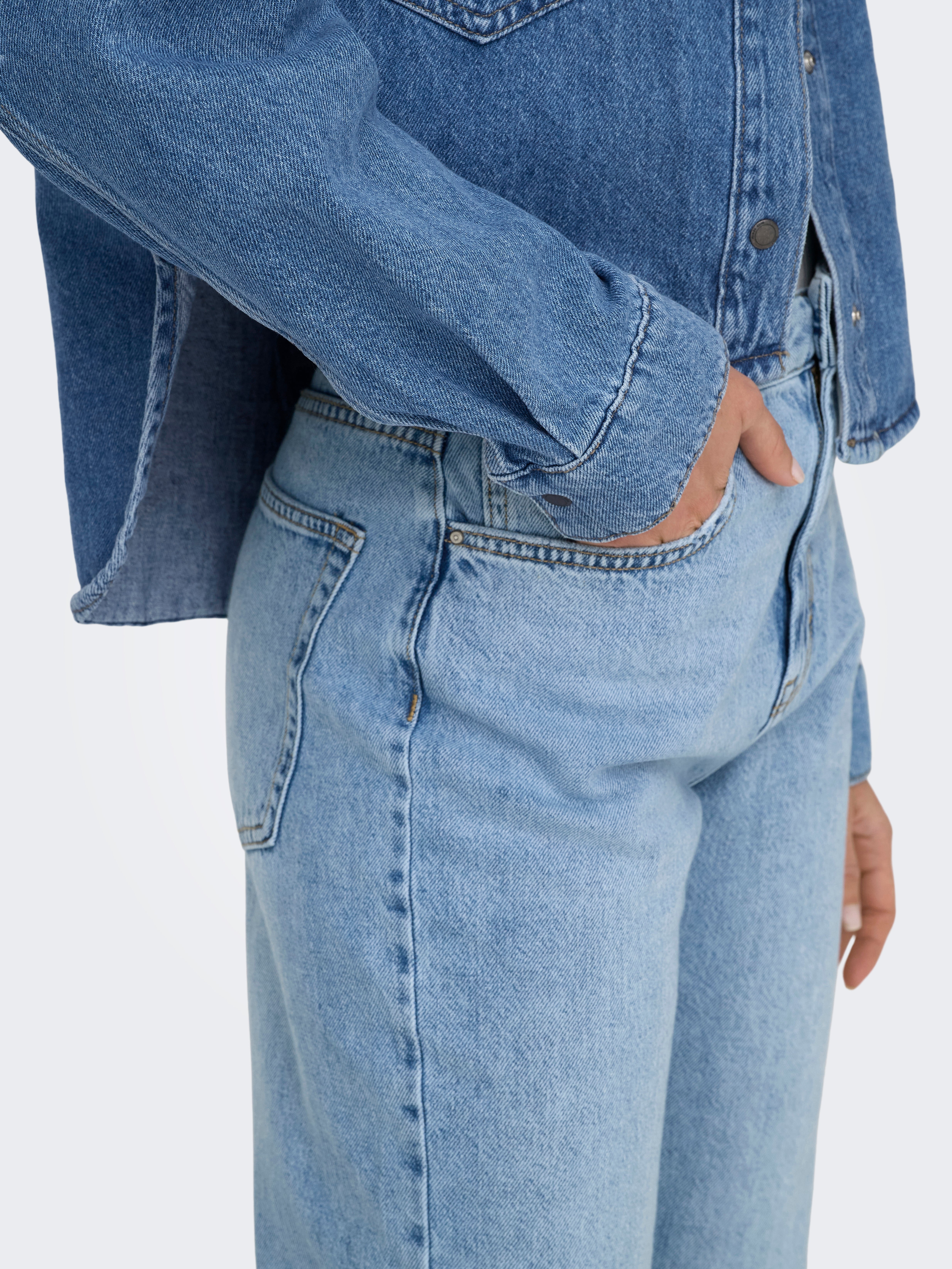 ONLAMINA Jeanshemd Medium Blue Denim