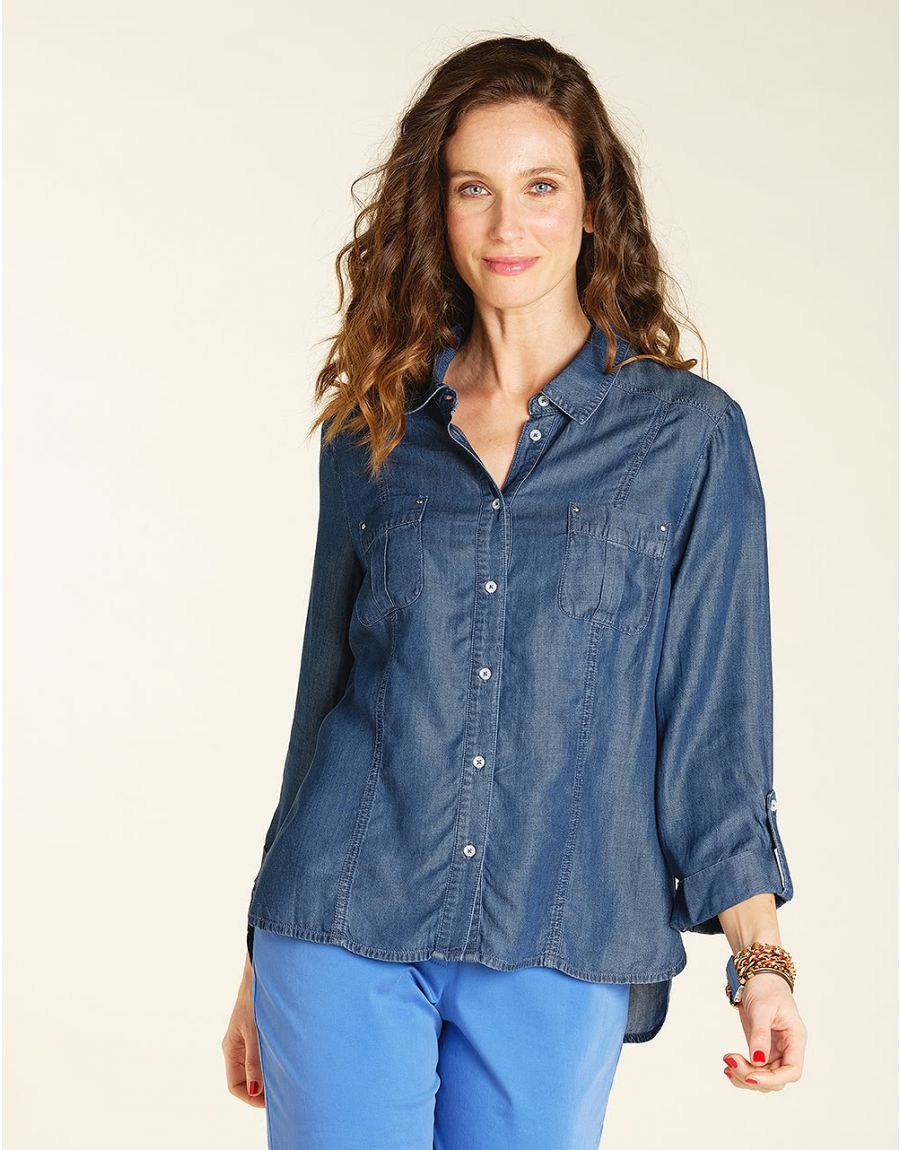 Chemise Lyocell foncé