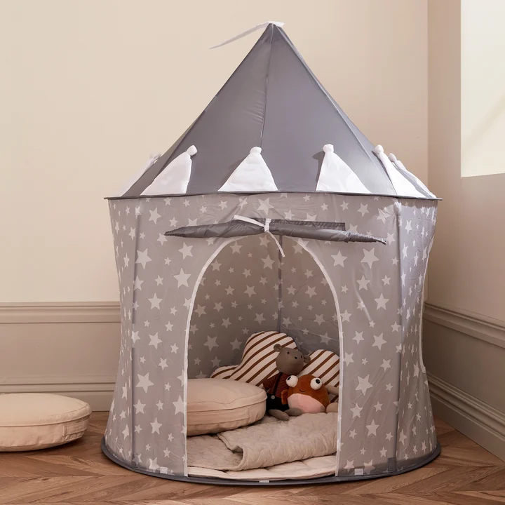 Kids Concept - Star Spielzelt, Ø 100 x H 130 cm, grau