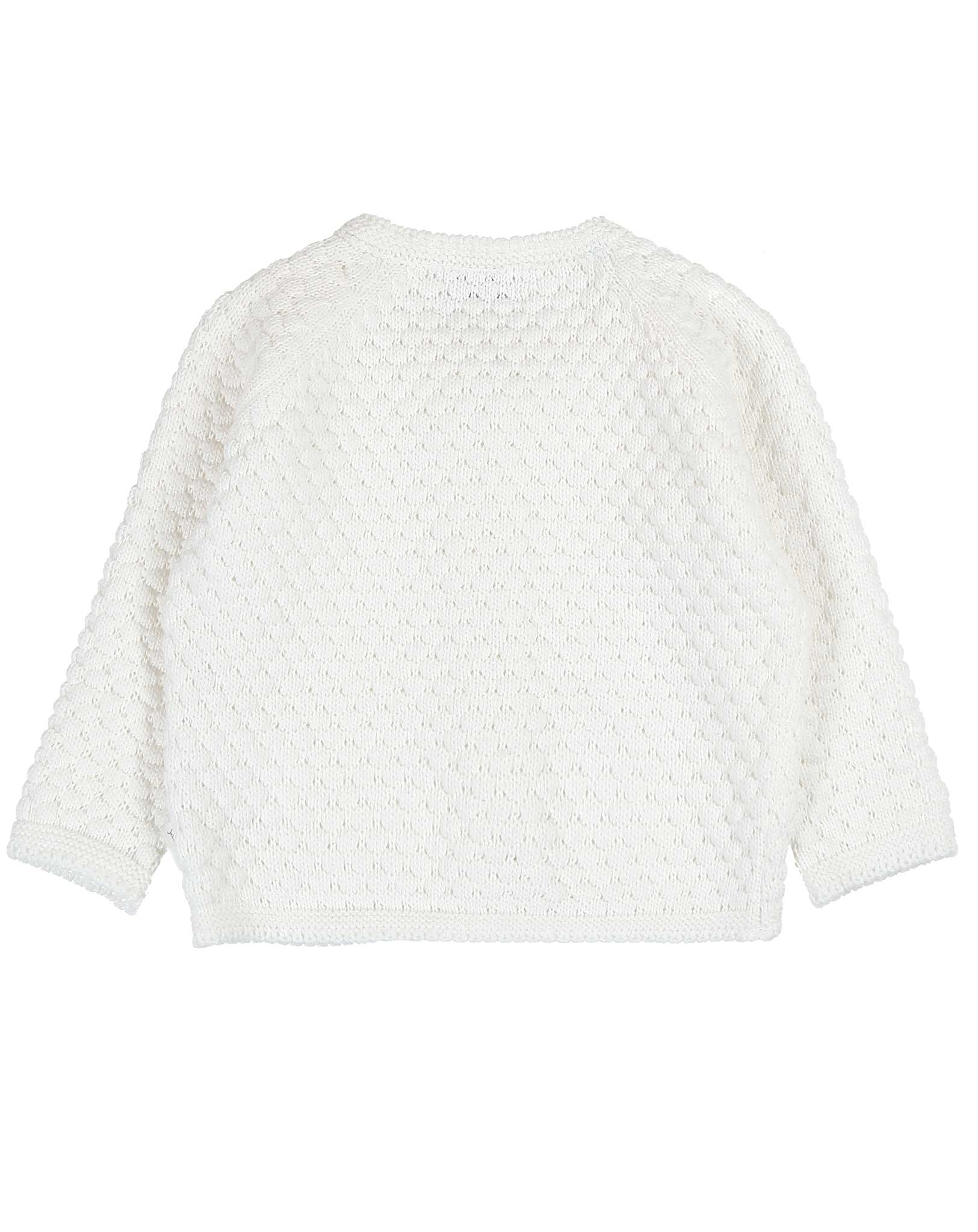 Strickjacke HOLZKNOPF in ivory