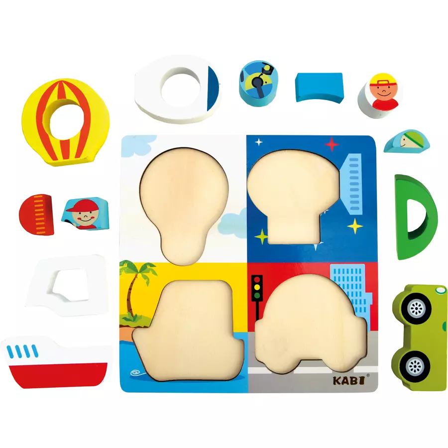 Bino 3D Puzzle Holz, Verkehr