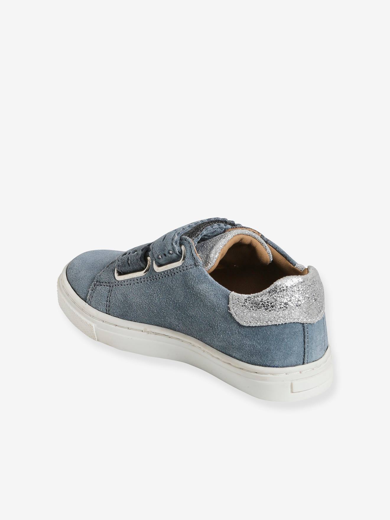 Tênis de couro com fecho de velcro para meninas, modelo especial Autonomia Light Metallic Yellow