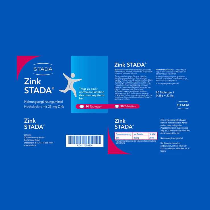 Zink STADA 25 mg Tabletten, 90 St