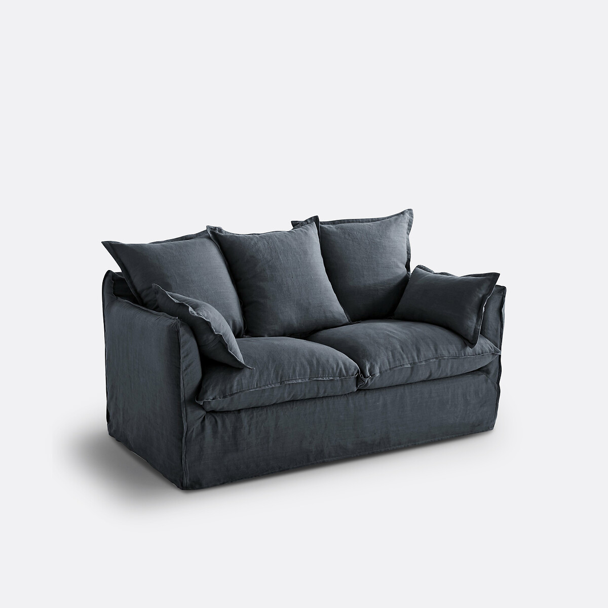 LA REDOUTE INTERIEURS<br>Vasto banco em gekreukt linnen, Odna