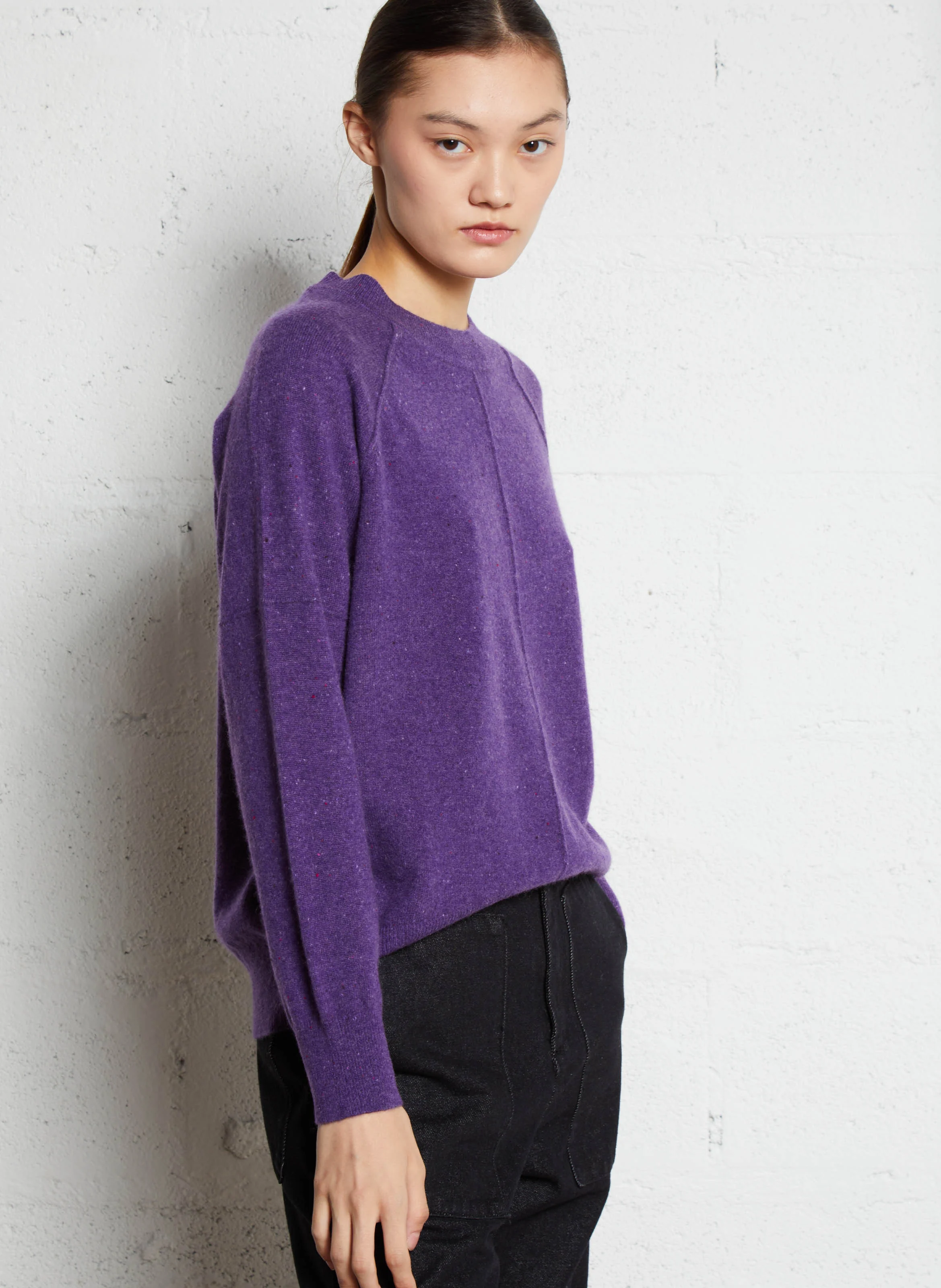 ARY BIS - Pull col rond en cachemire | Violet