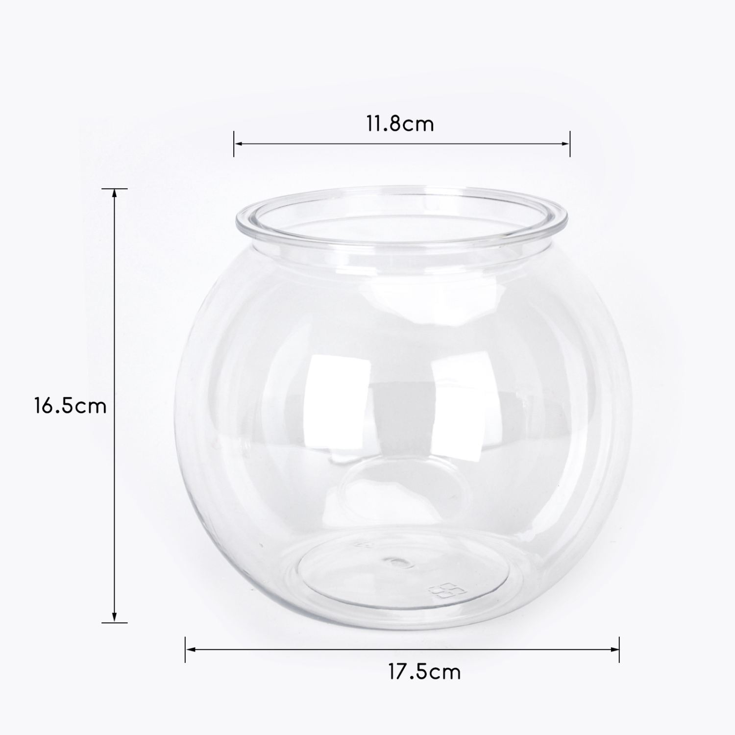 Nobleza - Aquário em formato de globo de plástico, ideal para flores, peixes e tartarugas (17,5 cm)