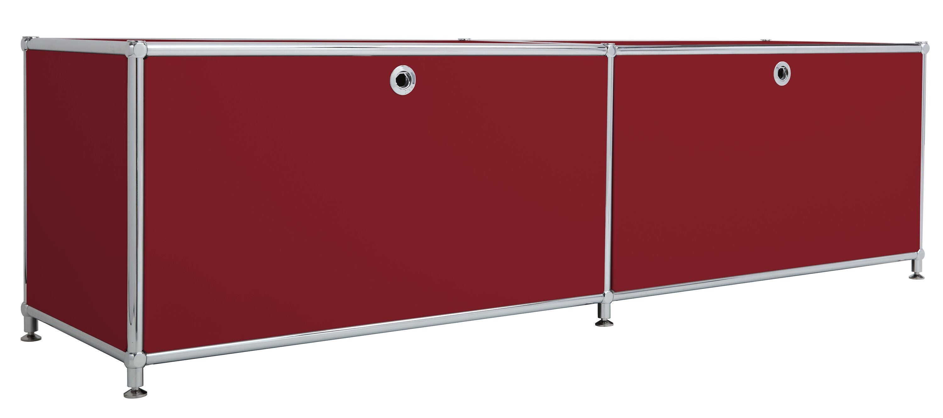FLEXCUBE Lowboard - Rot / B: 152.0 cm x T: 40.0 cm x H: 43.0 cm