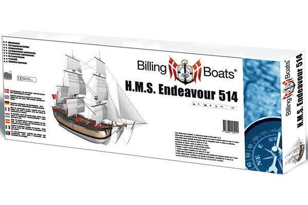 Billing Boats - HMS Endeavour 1:50 Wooden Hull - (437173)
