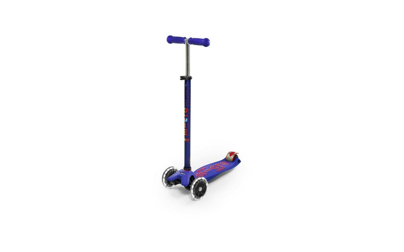 Micro Maxi Deluxe LED Kinder Kickboard Rot