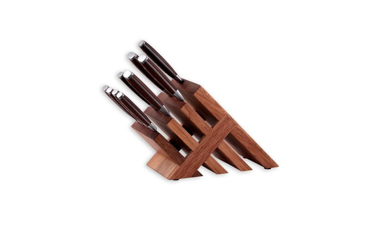 Messerblock-Set mit Messer Avanta Pakkaholz<br>10-teiliger Messerblock