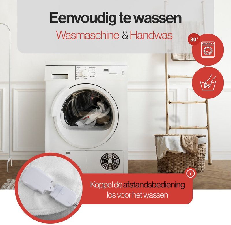 Elektrische deken - Elektrische onderdeken - 190 x 80 cm - XL formaat - 4 warmtestanden - 12 uurs timer - Warmte deken