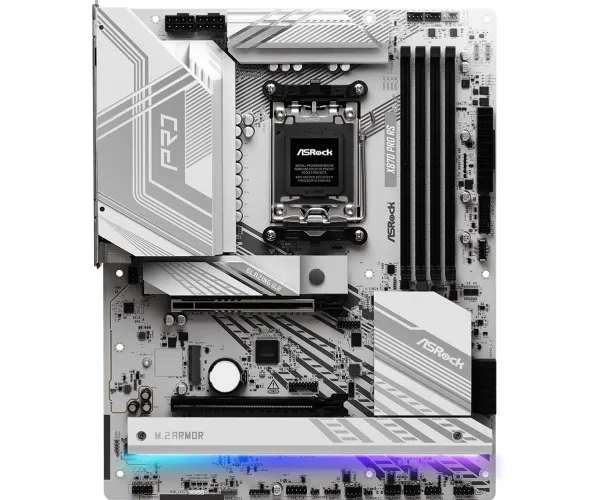 ASRock X870 Pro RS - Bundkort - ATX - Socket AM5 - AMD X870 Chipset - USB4, USB 3.2 Gen 1, USB-C 3.2 Gen 2x2 - 2.5 Gigabit LAN - onboard grafik (CPU påkrævet) - HD Audio (8-kanaler)