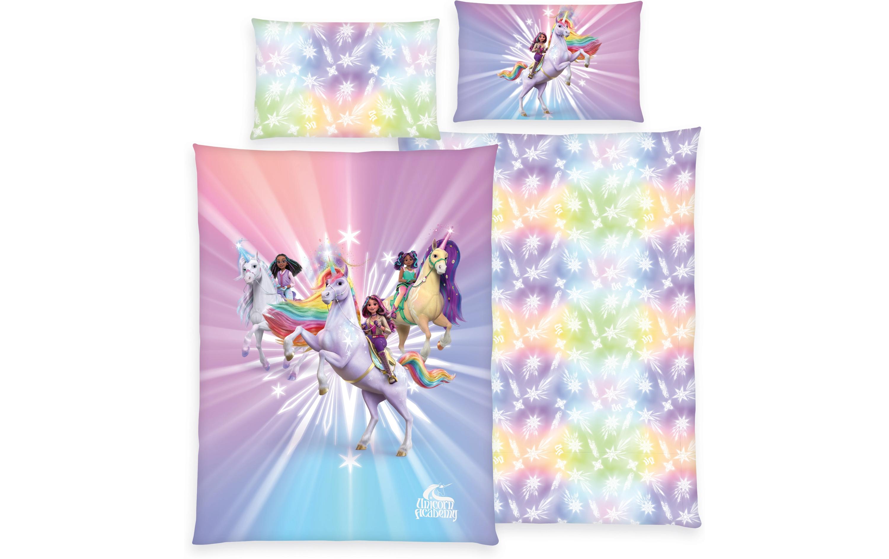 Kinderbettwäsche Unicorn 160 x 210 cm + 65 x 100 cmBettwäscheset