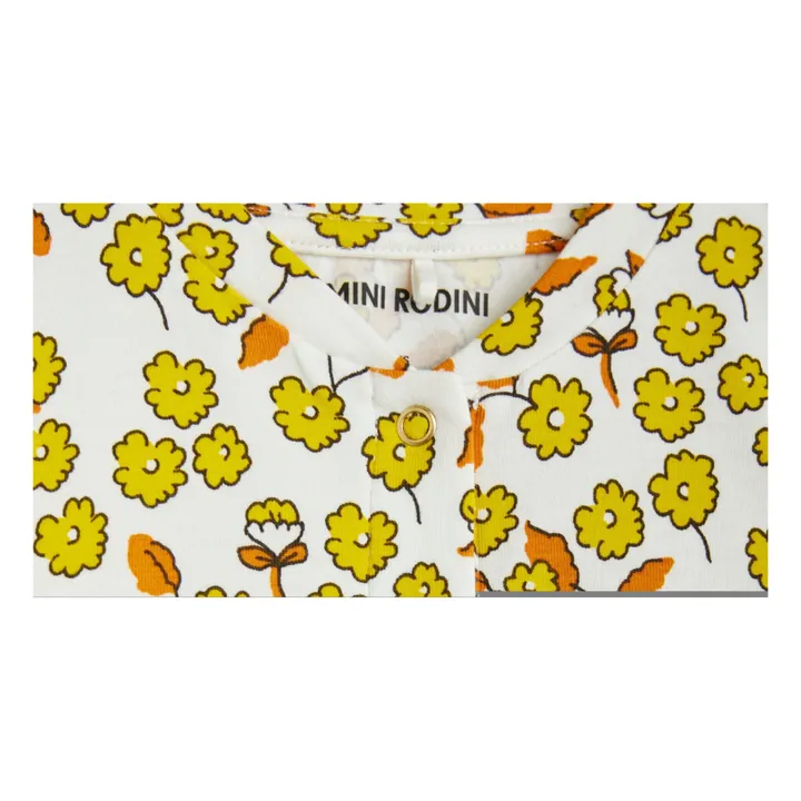 Mini Rodini Combinaison Fleur Coton Bio | Ecru