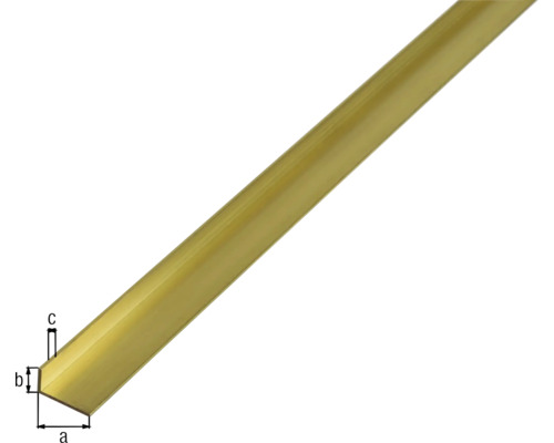 Messing hoekprofiel 20x10x1,5 mm, 1 m