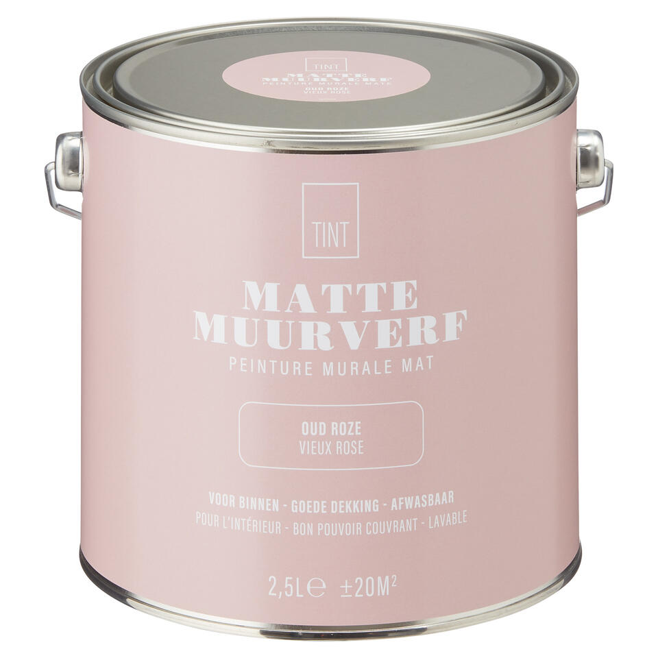 Muurverf Mat Oud Roze 2.5 l