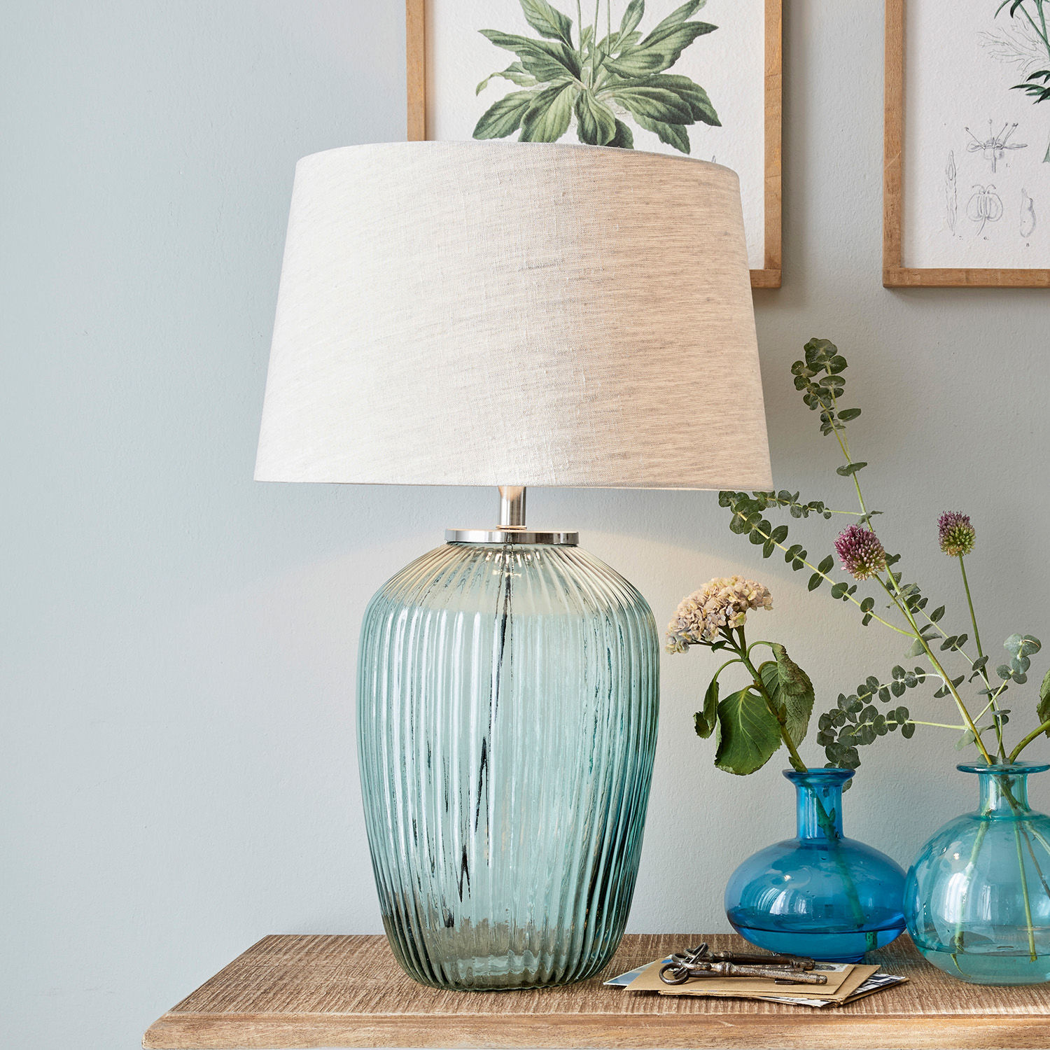 Tischlampe Fenis creme/grün