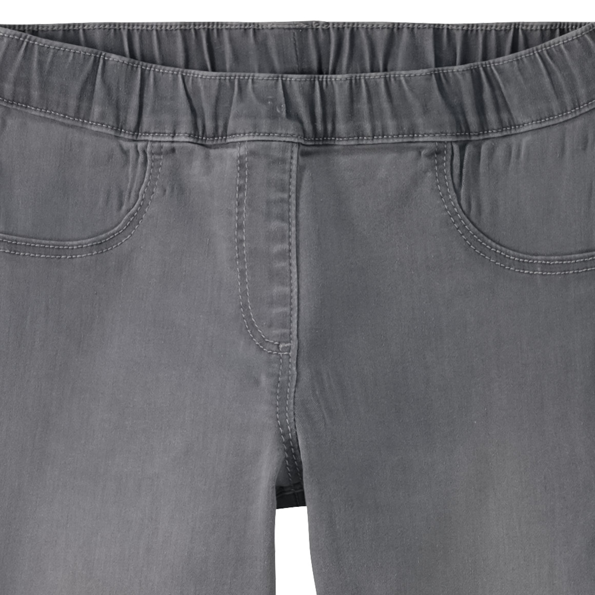 Famy Mädchen Jeggings mit Stretch-Bund grau