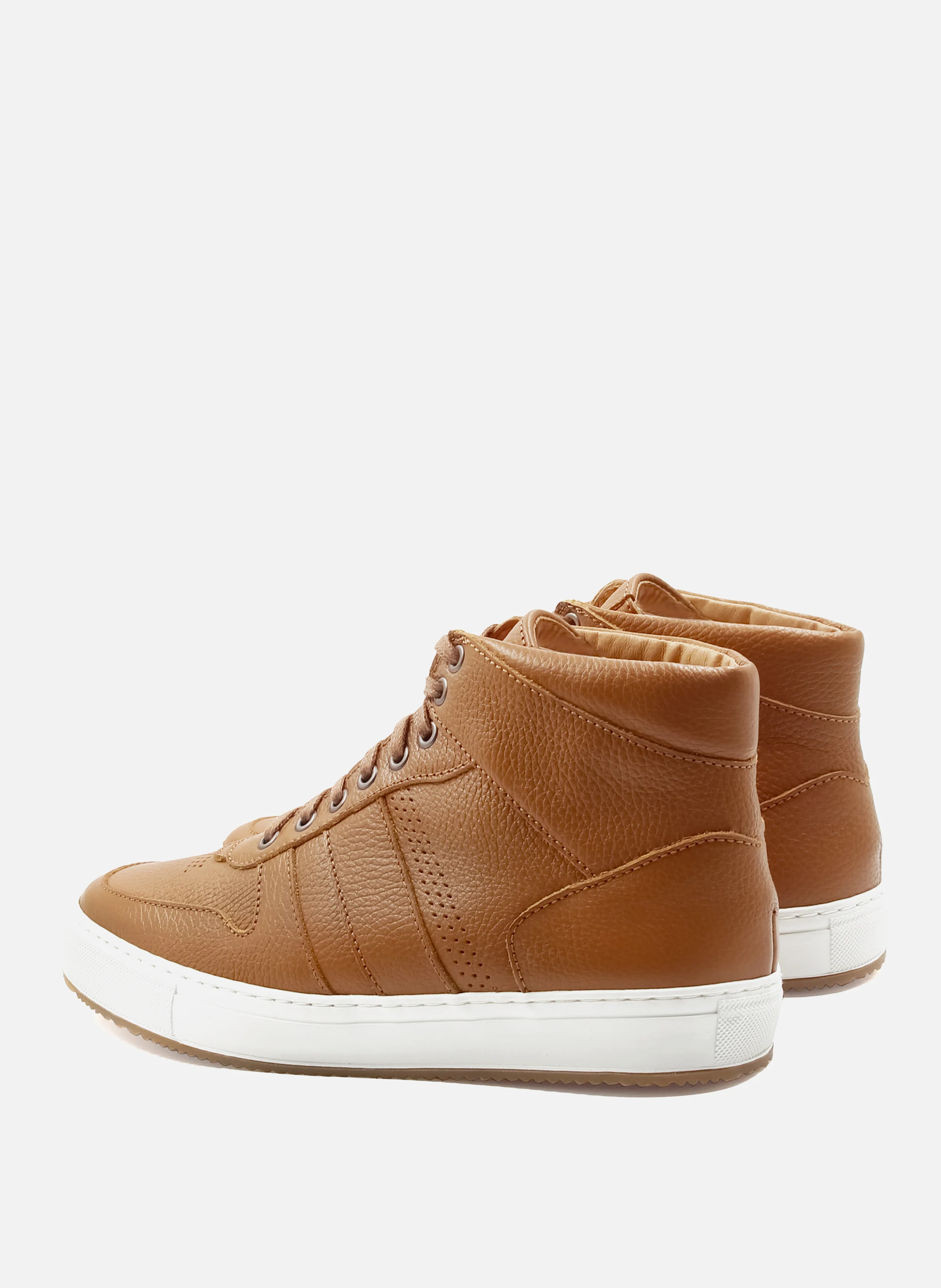 Baskets gaspard cuir grainé | Marron