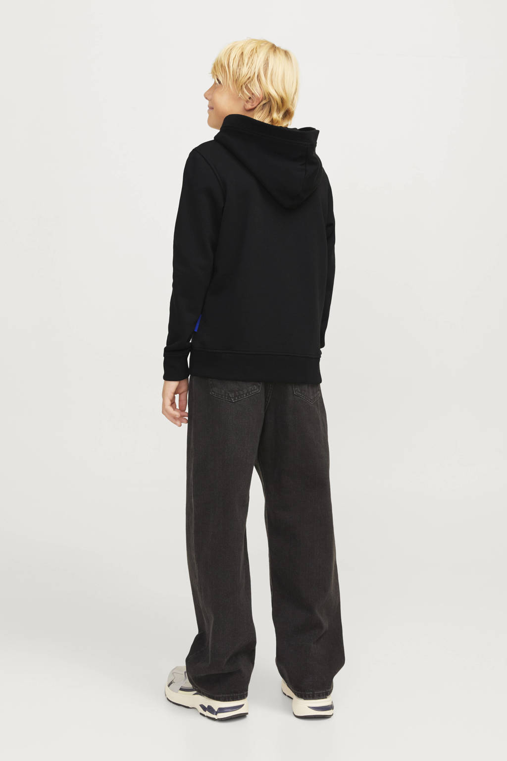 JACK & JONES hoodie JORVESTERBRO NEWTON met logo zwart
