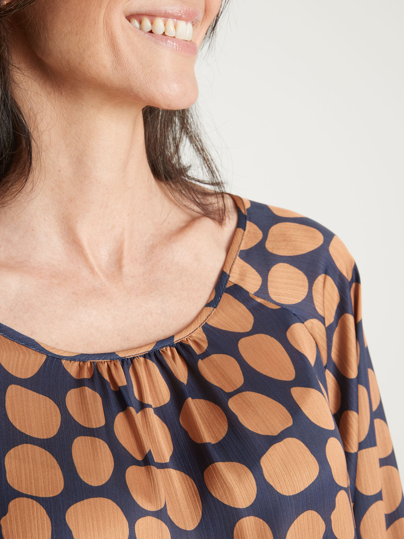 Blouse ample voile satiné