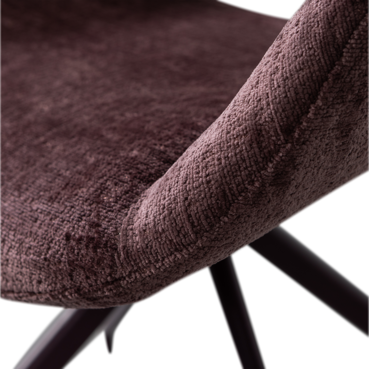 WOOOD Eliva Eetkamerstoel - Structure Velvet - Paars