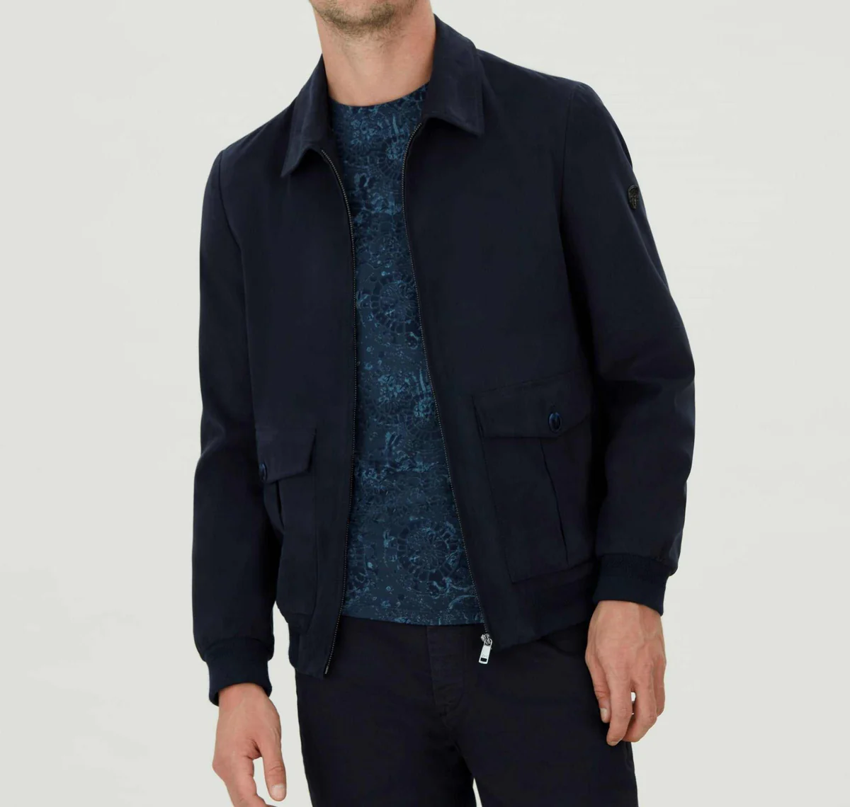 Blouson suédine marine 