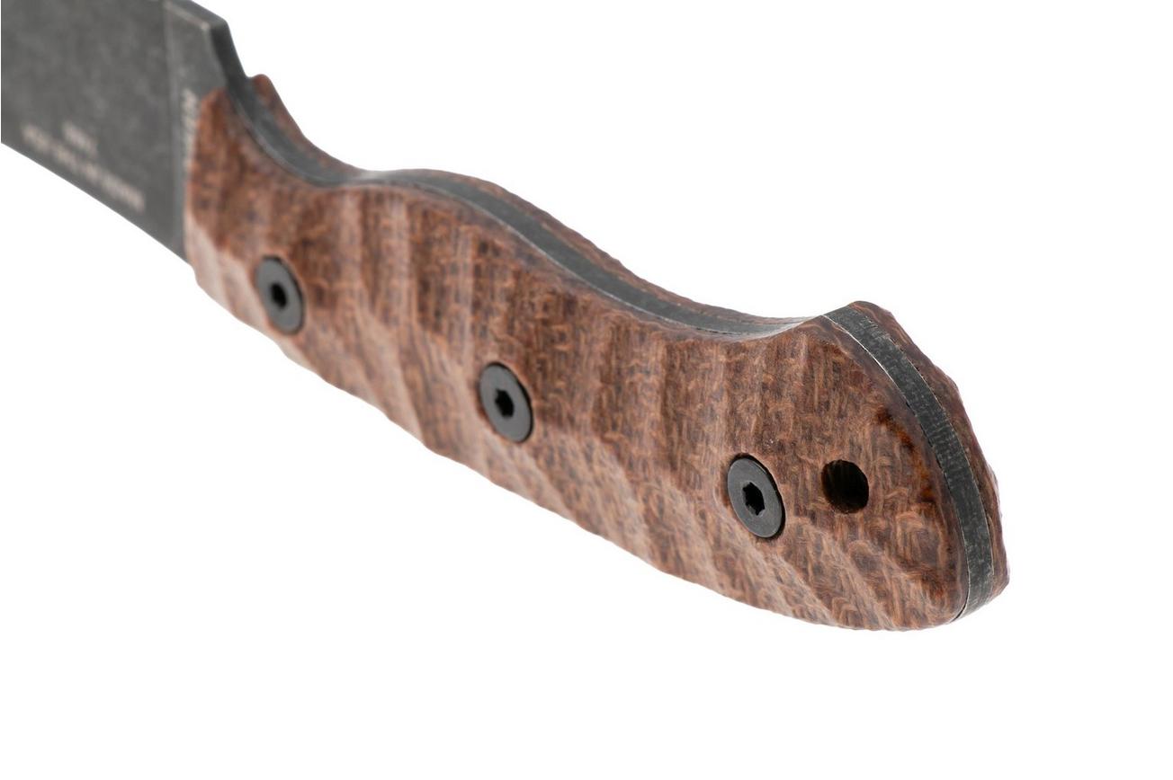 ESEE JG5, ESEE-JG5-BM, 1095 Stonewashed Black Oxide, Brown Burlap Micarta, outdoormes, James Gibson design