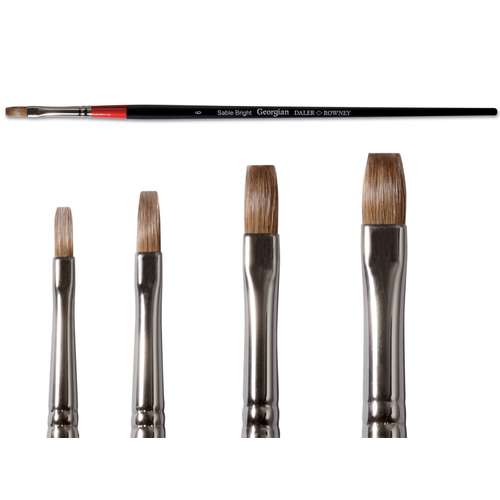 DALER-ROWNEY Georgian Rotmarderpinsel, Serie 66 flach   kurz