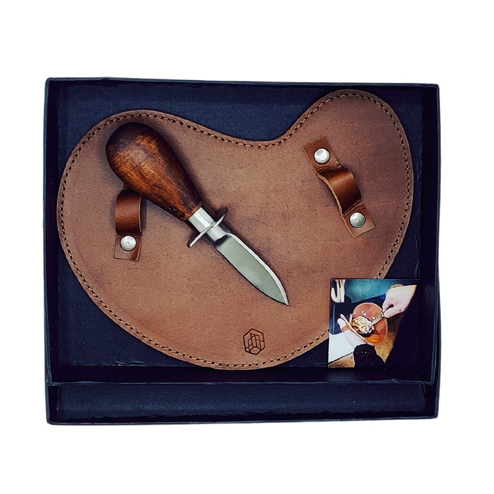 BrÃ»t Homeware, Oestermes met leren handschoen