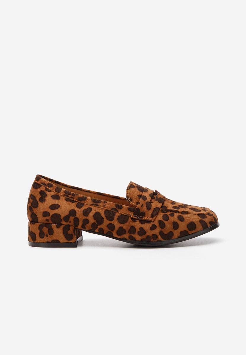 Mocassins à talon leopard Kirada