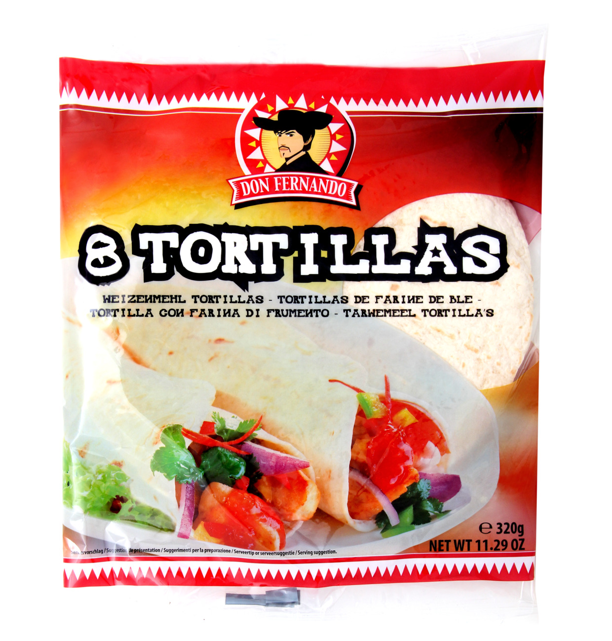 Don Fernando Weizenmehl Tortillas 320g (8x20cm) MHD:10.7.25