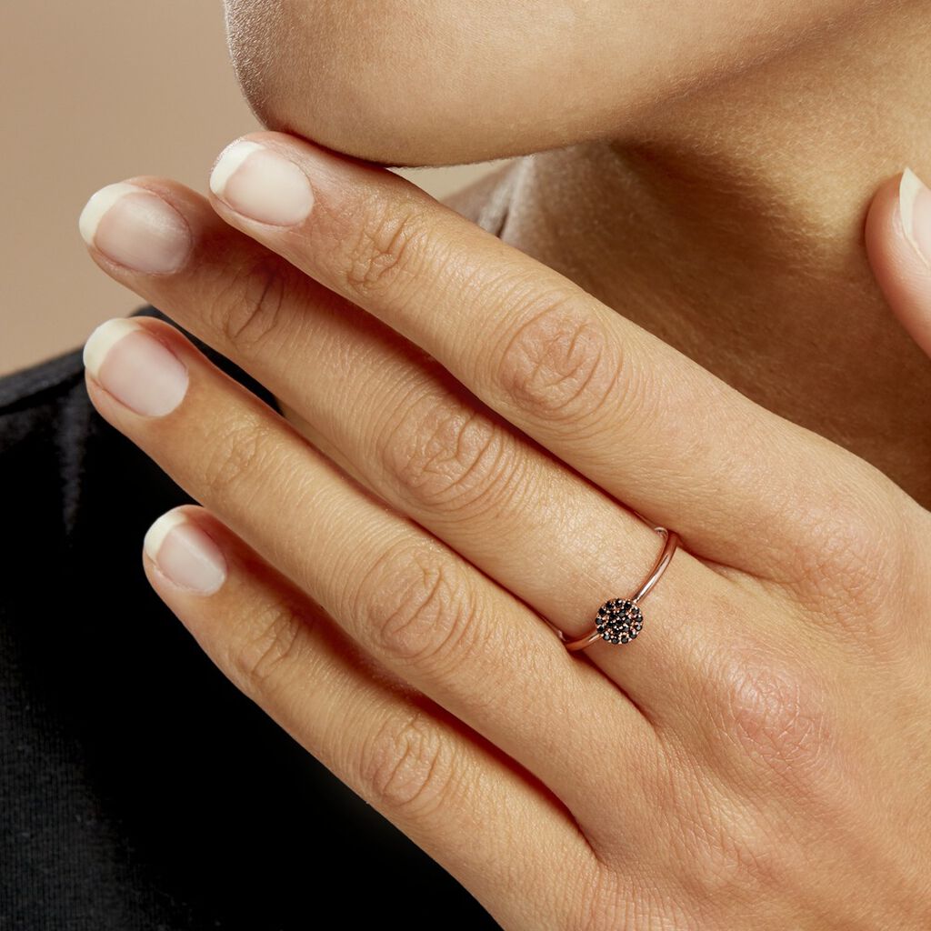 Bague Fares Argent Rose Spinelle