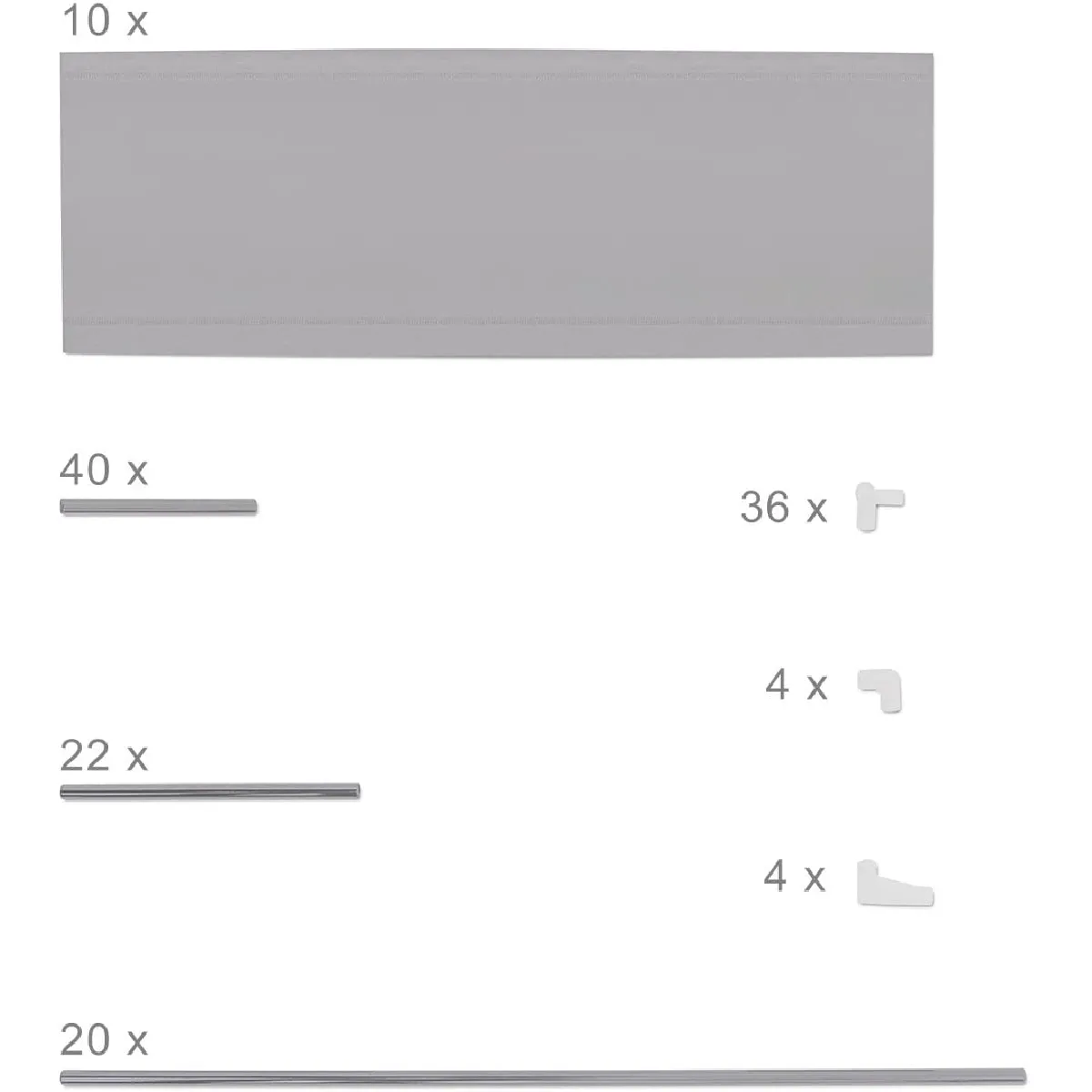 Helloshop26 Étagère à chaussures pour 50 paires - Gris