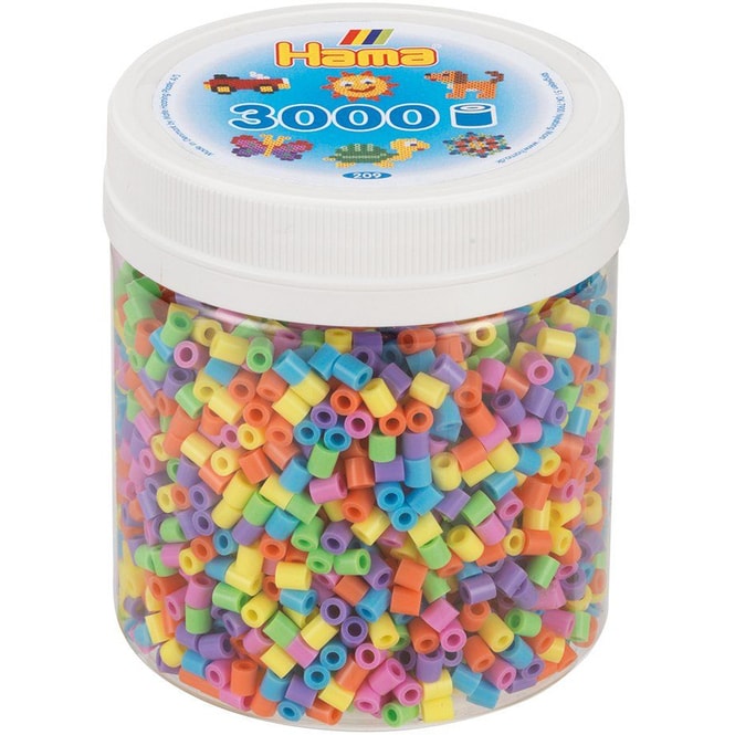 Hama - Bügelperlen - 3000 Perlen - Pastell