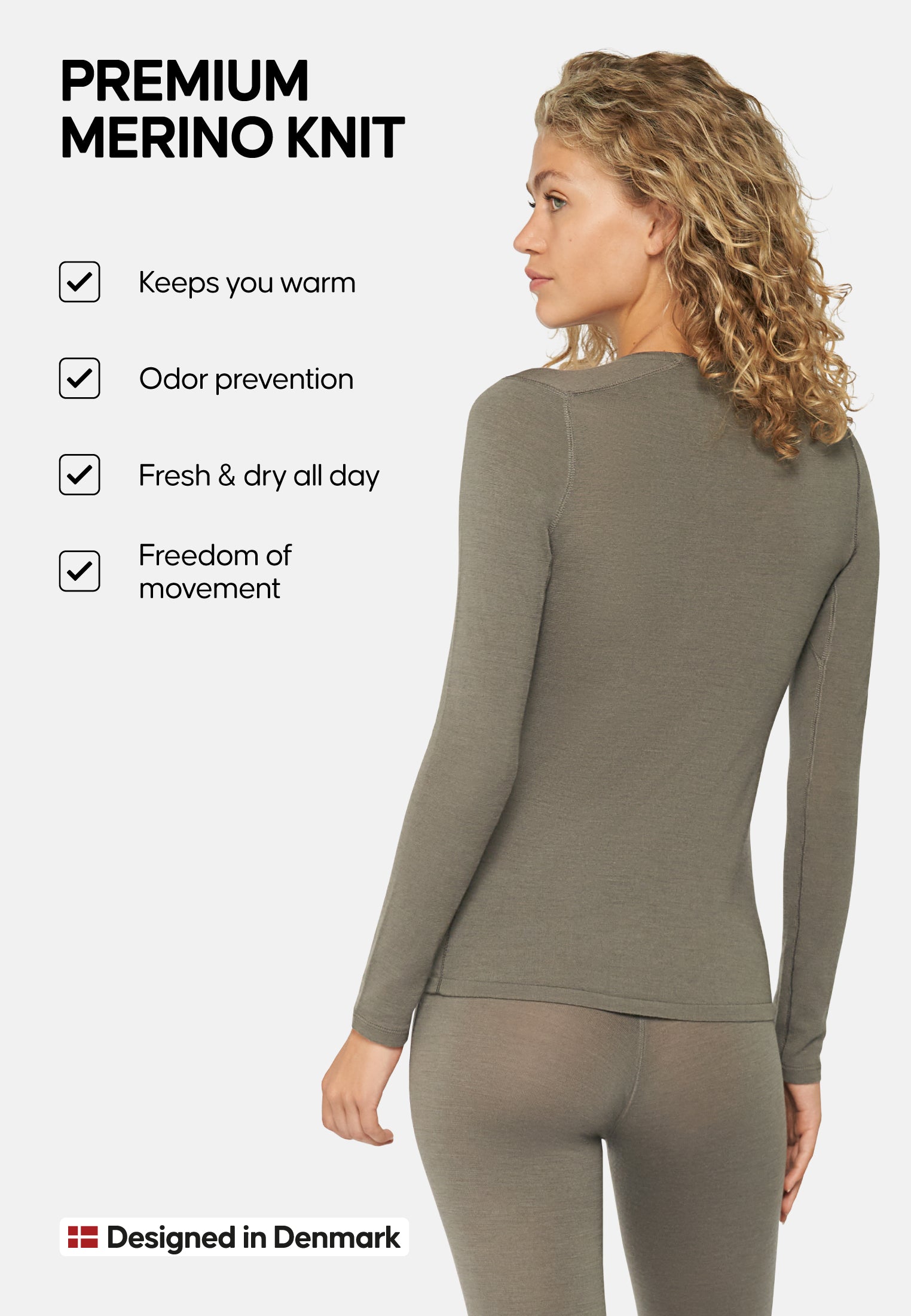 MERINOULD BASELAYER BLUSE TIL KVINDER