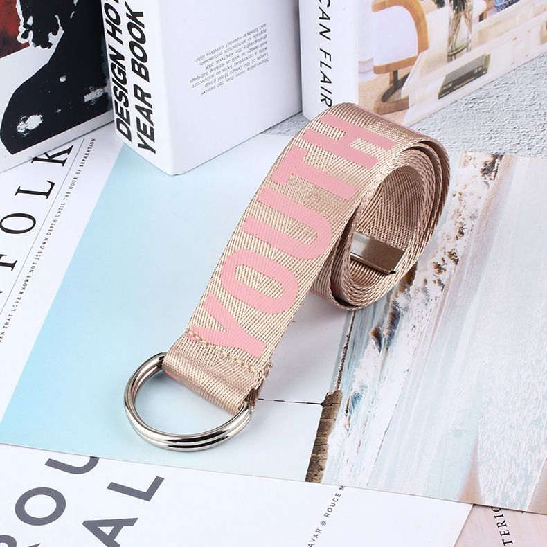Rofuka - Nylon riem met letters