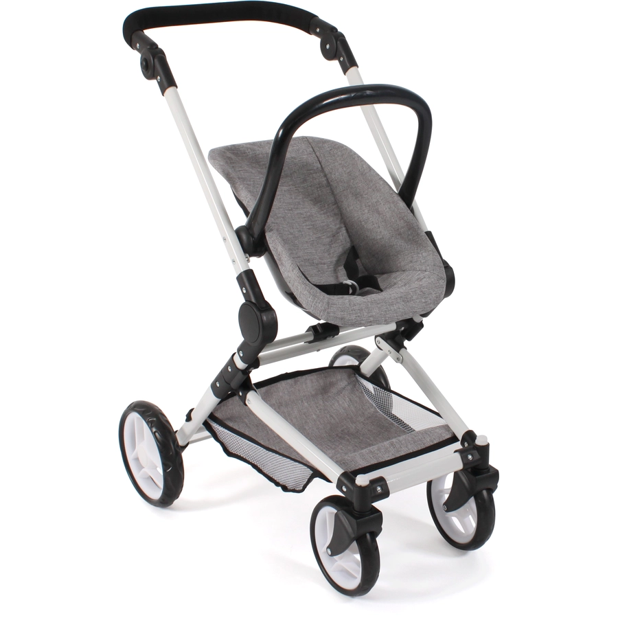 BAYER CHIC 2000 Kombipuppenwagen Fides 3 in 1 grau