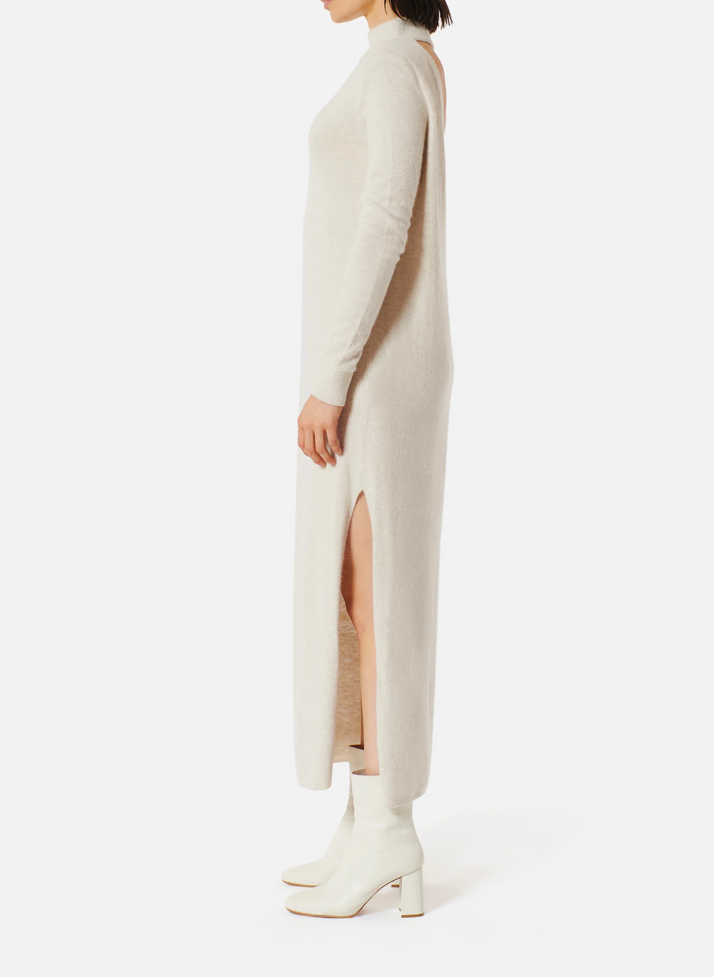 ROSSINI - Robe pull longue dos nu| Beige