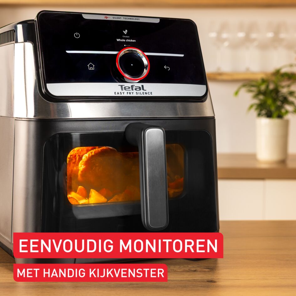 Easy Fry Smart & Silence XXL EY876D Stille air fryer met kijkvenster - Smart Assist - 7 L