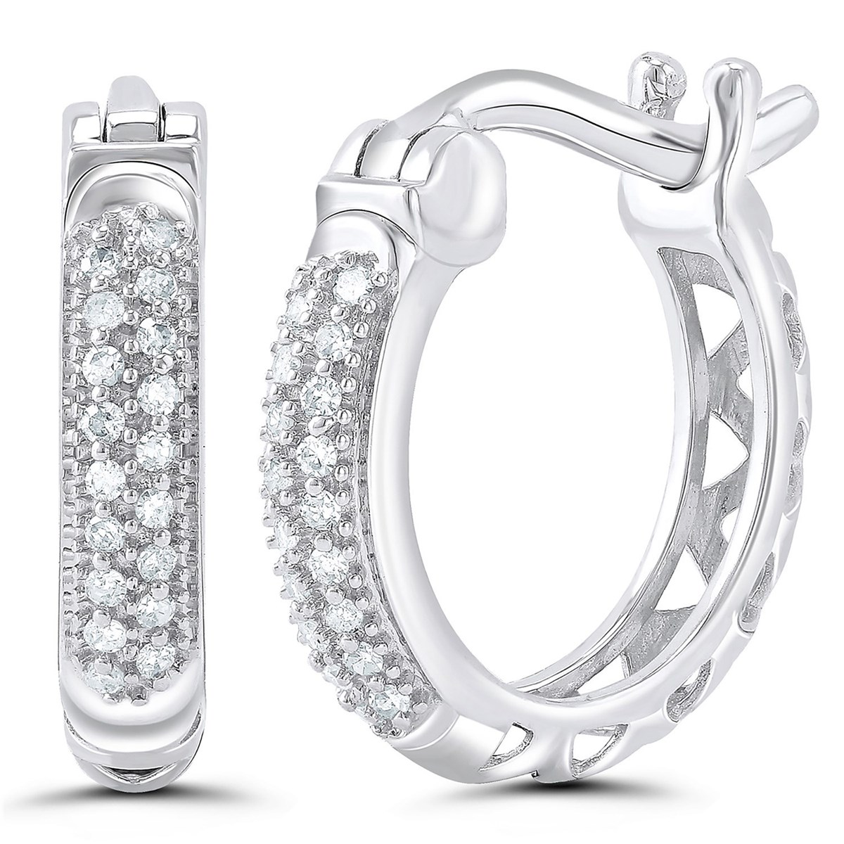 Boucles d'oreilles Brillaxis créoles or diamant