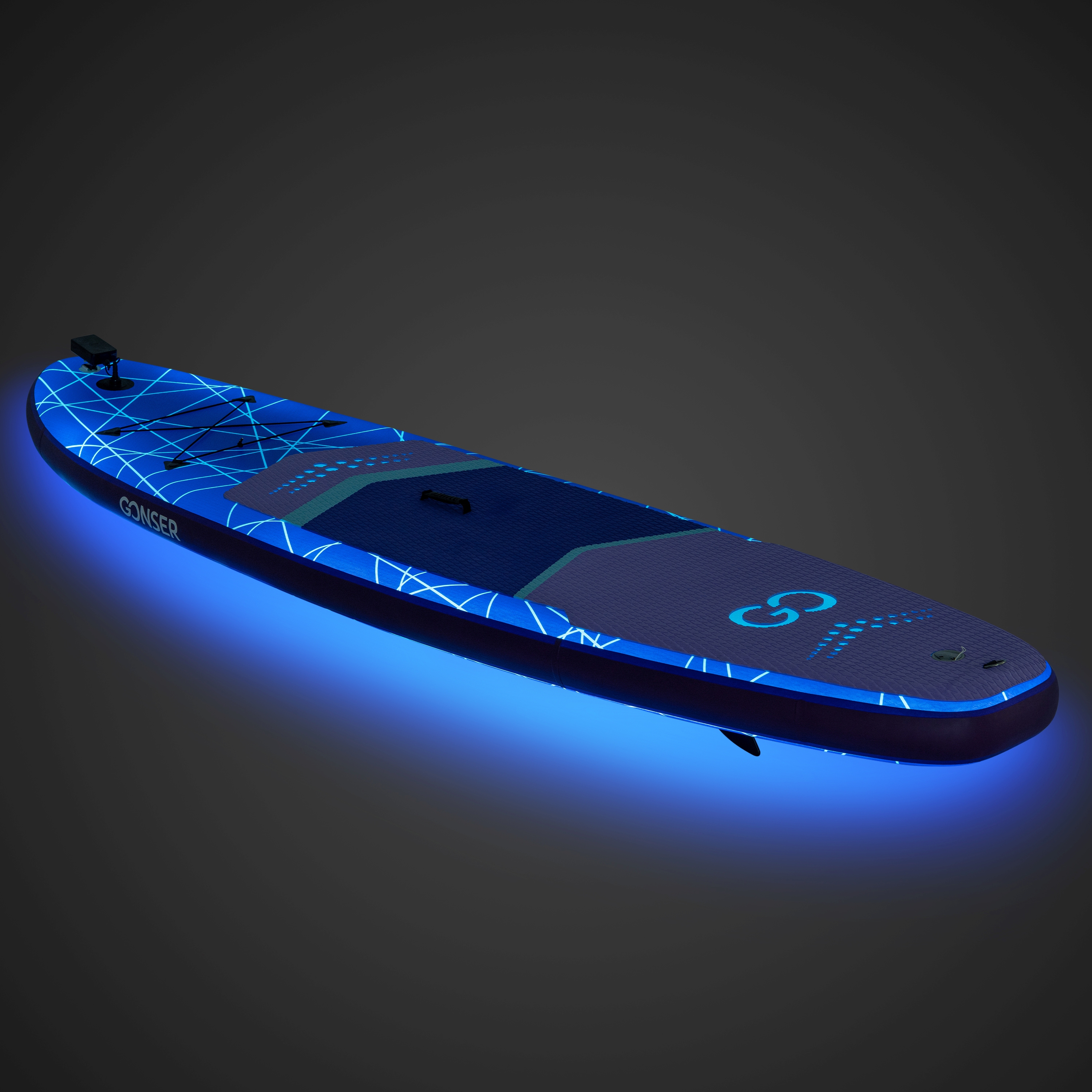 LED Stand Up Paddle LASER 320 cm violett