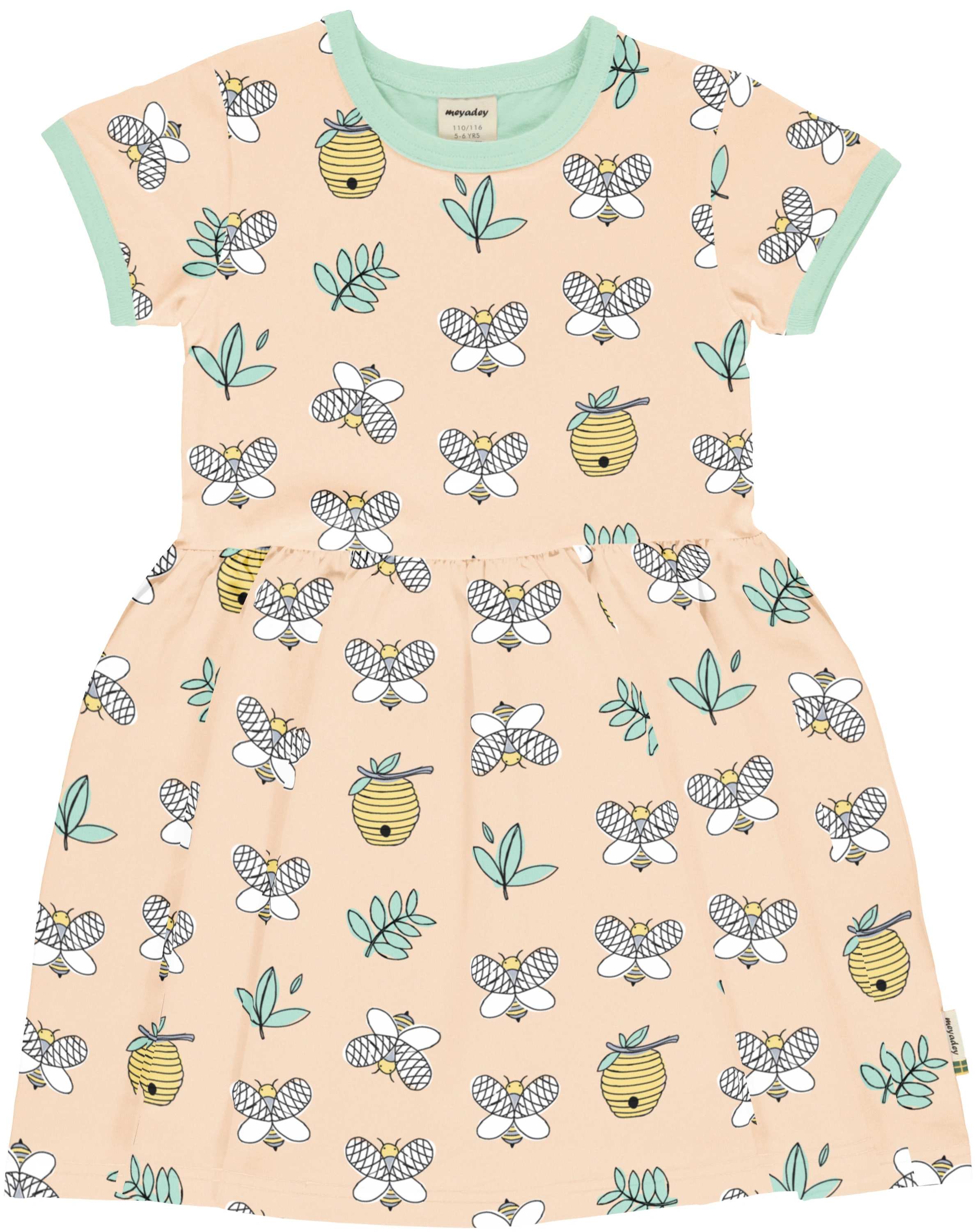 Kurzarmkleid SPIN CITY BEE in apricot
