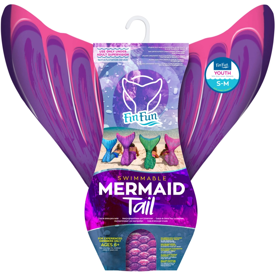 XTREM Toys and Sports - FIN FUN Meerjungfrau Mermaidens Gr. Youth SM, Purple